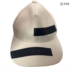 ARMANI EXCHANGE MEN’s SnapBack Beige Cap with Black Accents, NWOT
